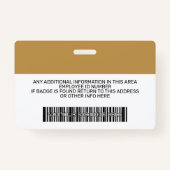 Kundenbetreuer - Foto, Bar, Logo, Name Ausweis (Rückseite)