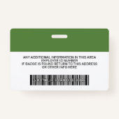 Kundenbetreuer - Foto, Bar, Logo, Name Ausweis (Rückseite)