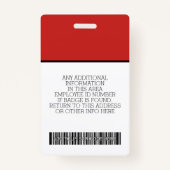 Kundenbetreuer - Foto, Bar, Logo, Name Ausweis (Rückseite)