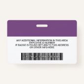 Kundenbetreuer - Foto, Bar, Logo, Name Ausweis (Rückseite)