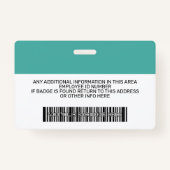 Kundenbetreuer - Foto, Bar, Logo, Name Ausweis (Rückseite)