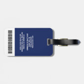 Kundenbetreuer - Foto, Bar, Logo, Name Gepäckanhänger (Rückseite horizontal)