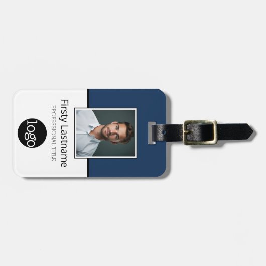 Kundenbetreuer - Foto, Bar, Logo, Name Gepäckanhänger (Vorderseite horizontal)