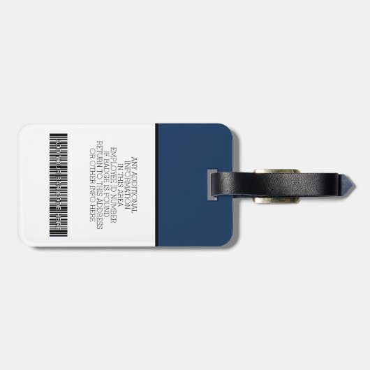 Kundenbetreuer - Foto, Bar, Logo, Name Gepäckanhänger (Rückseite horizontal)