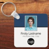Kundenbetreuer - Foto, Bar, Logo, Name Schlüsselanhänger (Vorderseite)