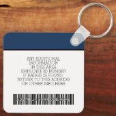 Kundenbetreuer - Foto, Bar, Logo, Name Schlüsselanhänger (Rückseite)