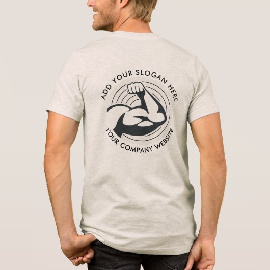 Kundenbetreuer für Ihr Firmenlogo Tri-Blend Shirt (Rückseite)