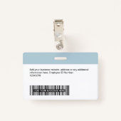 Kundenbetreuer - Name des Beruflichen Firmenlogos Ausweis (Rückseite mit Klammer)