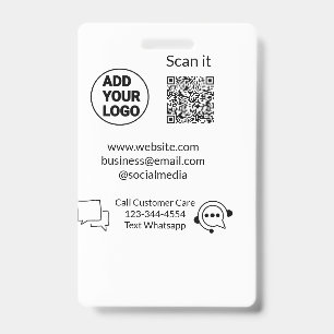 Kundenbetreuung anrufen Text WhatsApp QR-Code Gesc Ausweis