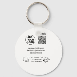 Kundenbetreuung anrufen Text WhatsApp QR-Code Gesc Schlüsselanhänger