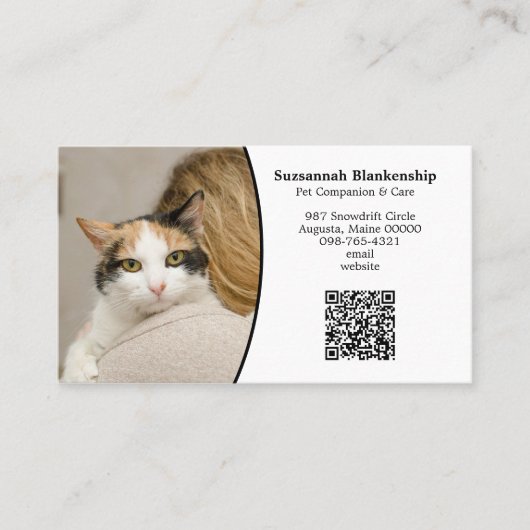 Kundenbetreuung - QR-Code und Foto Visitenkarte (Vorderseite)