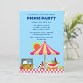 KUNDENBEWÄLTIGTES SOMMERPICKNISCHES PARTY EINLADUNG (Stehend Vorderseite)