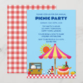 KUNDENBEWÄLTIGTES SOMMERPICKNISCHES PARTY EINLADUNG (Vorne/Hinten)