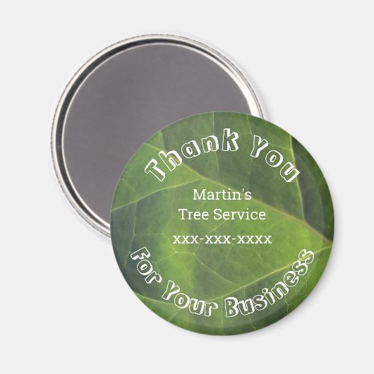 Kundenbewertung Grünes Leaf-Business-Angebot Magnet (Vorderseite/Rückseite)