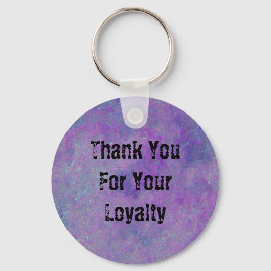 Kundenbewertung Lila Unternehmensförderung Schlüsselanhänger (Vorderseite)