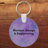 Kundenbewertung Lila Unternehmensförderung Schlüsselanhänger (Rückseite)