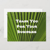 Kundenbewertungs-Unternehmen Green Palm Leaf Postkarte (Vorne/Hinten)
