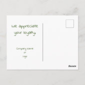 Kundenbewertungs-Unternehmen Green Palm Leaf Postkarte (Rückseite)