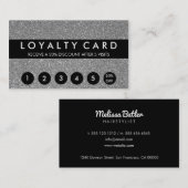 Kundenbindung für Silver Glitzer Treuekarte (Vorne/Hinten)