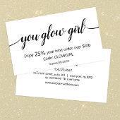 Kundenbindungsrabatt Handgeschriebene Kalligrafie Rabattkarte