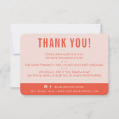 KUNDENDANK IHNEN modernes Rosa Rosa Dankeskarte (Vorderseite)