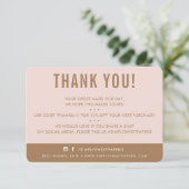 KUNDENDANK IHNEN modernes, rötlich-rosa braun Dankeskarte (Stehend Vorderseite)