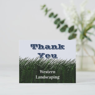 Kundendankesch Grünes Gras Danke Postkarte