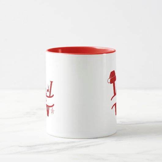 Kundendefinierter Buchstabe F Name Weihnachtsmonog Tasse (Zentrum)