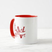Kundendefinierter Buchstabe F Name Weihnachtsmonog Tasse (Vorderseite Links)