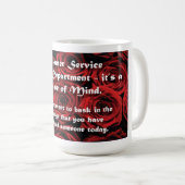 Kundendienst-Geistesverfassung Kaffeetasse (VorderseiteRechts)
