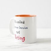 Kundendienst Zweifarbige Tasse (Vorderseite Links)