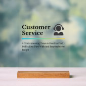 Kundendienstbewertung Acrylschild (Neutral)