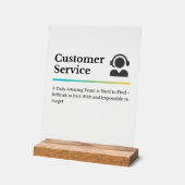 Kundendienstbewertung Acrylschild (Winkel)