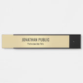 Kundenelegante, moderne Gold Look Template Türschild (Vorderseite )