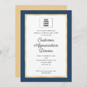 Kundenempfehlung-Abendessen Firmenlogo Einladung (Vorne/Hinten)