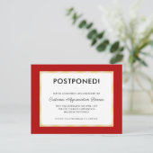 Kundenempfehlung Abendessen Rot aufgeschoben Postkarte (Stehend Vorderseite)