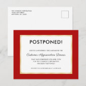 Kundenempfehlung Abendessen Rot aufgeschoben Postkarte (Vorne/Hinten)