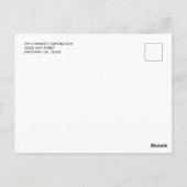 Kundenempfehlung Abendessen Rot aufgeschoben Postkarte (Rückseite)