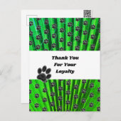 Kundenempfehlung bei Paw Print - Betreuer Dank Postkarte (Vorne/Hinten)