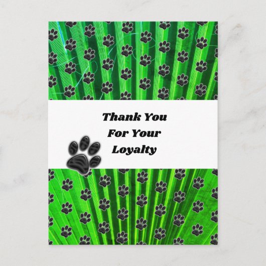 Kundenempfehlung bei Paw Print - Betreuer Dank Postkarte (Vorderseite)