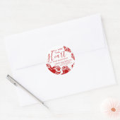 Kundenempfehlung des Valentinstags Runder Aufkleber (Umschlag)