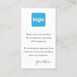 Kundenempfehlung durch Hinzufügen von Logos Visitenkarte