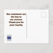 Kundenempfehlung Farbiges Mosaik Vielen Dank Postkarte (Rückseite)