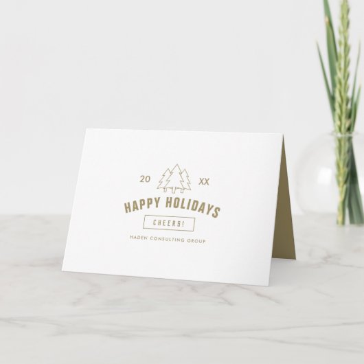 Kundenempfehlung für Firmenlogo Feiertagskarte (Vorderseite)