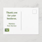 Kundenempfehlung: Helles grünes Leaf-Geschäft Postkarte (Rückseite)