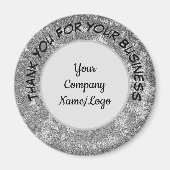 Kundenempfehlung Marbled Gray Business Promo Magnet (Vorne)