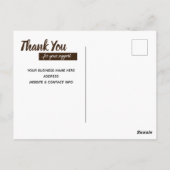 Kundenempfehlung Postkarte - Geschäftsreise (Rückseite)