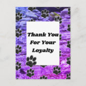 Kundenempfehlung Tierbetreuer Vielen Dank Postkarte (Vorderseite)