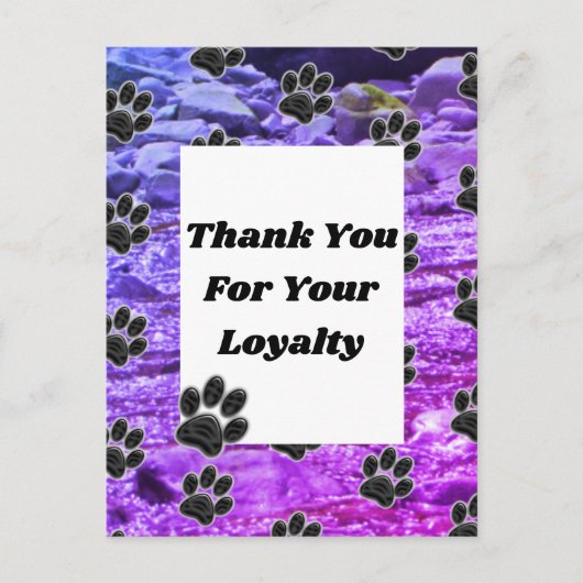 Kundenempfehlung Tierbetreuer Vielen Dank Postkarte (Vorderseite)