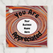 Kundenempfehlung und buntes Geschäft Vielen Dank Geschenkanhänger (Vorderseite)